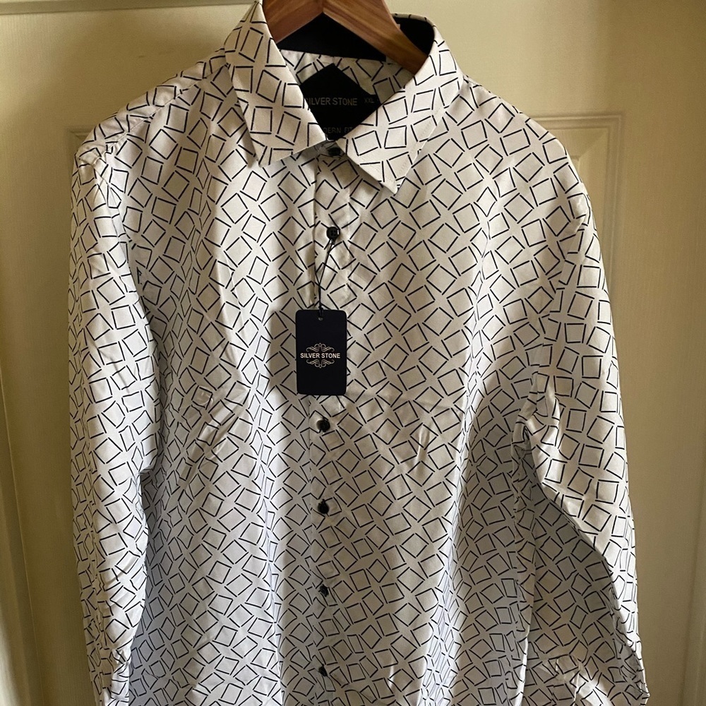 Silver Stone Long Sleeve Dress Shirt XXL 2XL NWT​​​​​​​​​​​ - Picture 6 of 9